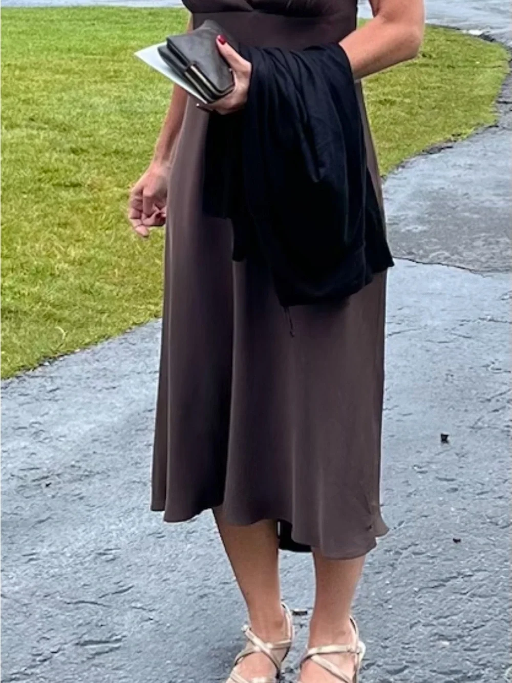 Rare! Vintage J.Crew Chocolate Brown Silk Dress